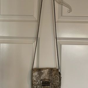 Crossbody snakeskin coach wallet